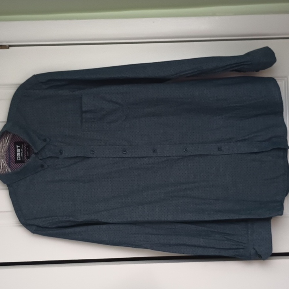 Classic Fit Shirt Sz L Button Down Cotton DBST Whimsical Novelty Casual Comfy